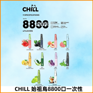 CHILL始祖鳥電子煙鴨嘴獸拋棄式8800口 一次性8ml大容量煙油